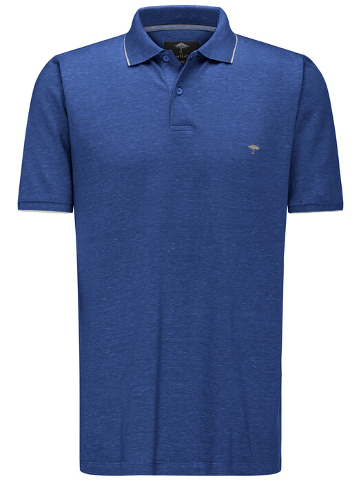 Fynch-Hatton Uni Linen Blend Poloshirt Midnight