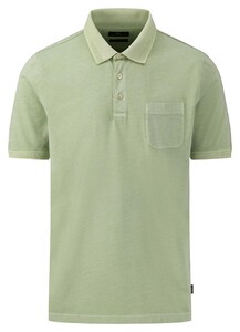 Fynch-Hatton Uni Mercerized Chest Pocket Poloshirt Soft Green