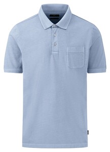 Fynch-Hatton Uni Mercerized Chest Pocket Poloshirt Summer Breeze