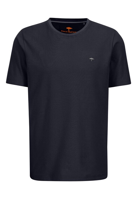Fynch-Hatton Uni O-Neck Soft Supima Cotton Pique T-Shirt Navy