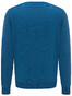 Fynch-Hatton Uni O-Neck Wool Pullover Steel Blue