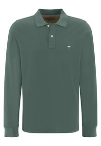Fynch-Hatton Uni Polo Longsleeve Poloshirt Sage Green