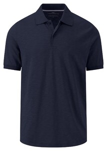 Fynch-Hatton Uni Slub Subtle Mélange Effect Polo Navy