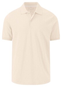 Fynch-Hatton Uni Slub Subtle Mélange Effect Poloshirt Off White