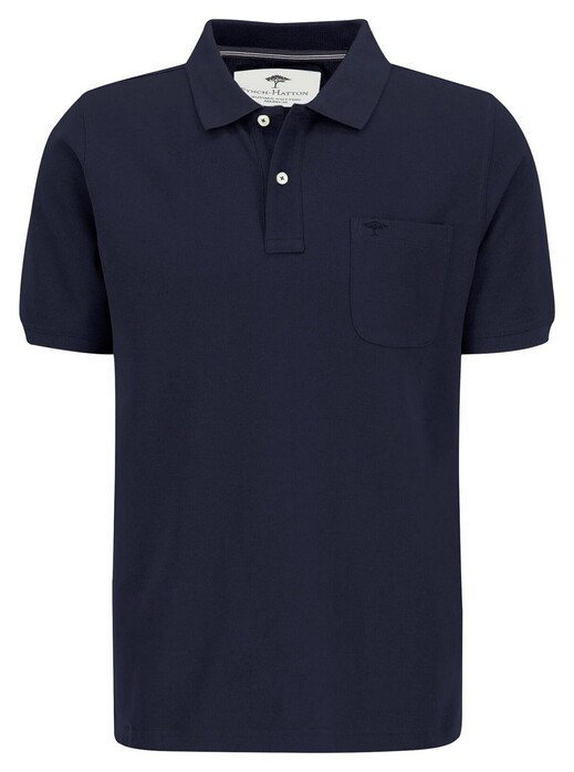 Fynch-Hatton Uni Supima Cotton Chest Pocket Poloshirt Navy