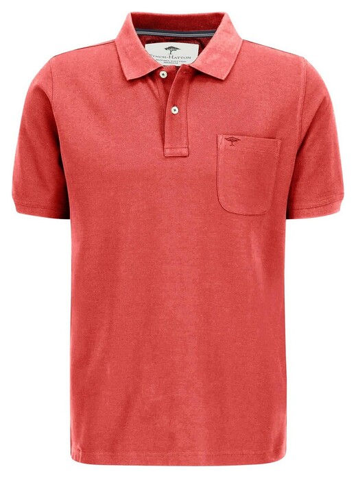 Fynch-Hatton Uni Supima Cotton Chest Pocket Poloshirt Orient Red