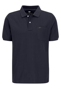 Fynch-Hatton Uni Supima Cotton Polo Chest Pocket Poloshirt Navy