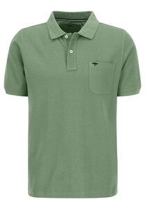 Fynch-Hatton Uni Supima Cotton Polo Chest Pocket Spring Green