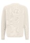 Fynch-Hatton V-Neck Cotton Cashmere Fine Texture Pullover Off White