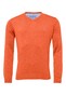 Fynch-Hatton V-Neck Fine Knit Cotton Pullover Tangerine
