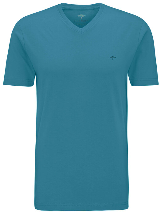 Fynch-Hatton V-Neck T-Shirt Aquamarine
