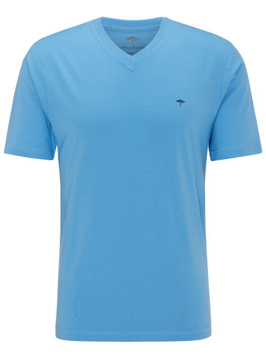 Fynch-Hatton V-Neck T-Shirt Spring Blue