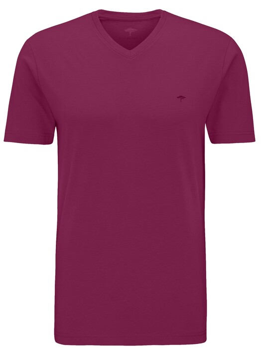 Fynch-Hatton V-Neck T-Shirt Uni Organic Cotton Krokus