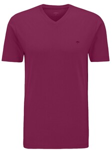 Fynch-Hatton V-Neck T-Shirt Uni Organic Cotton T-Shirt Crocus