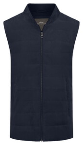 Fynch-Hatton Velours Vest Quilted Body-Warmer Dark Navy