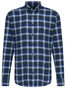 Fynch-Hatton Winter Big Check Overhemd Navy-Moss