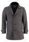 Fynch-Hatton Wool Coat Cover Stand Up Removable Waistcoat Jas Steel
