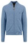 Fynch-Hatton Zip Allover Texture Knit Cardigan Cloud Blue