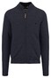 Fynch-Hatton Zip Allover Texture Knit Cardigan Navy