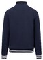 Fynch-Hatton Zip Troyer Chunky Uni Color Tone-on-Tone Logo Pullover Navy