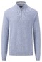 Fynch-Hatton Zip Troyer Mouliné Pullover Crystal Blue
