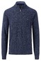 Fynch-Hatton Zip Troyer Mouliné Pullover Navy