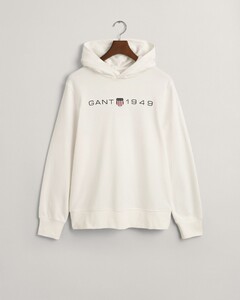 Gant 1949 Archive Shield Graphic Logo Sweat Hoodie Pullover Eggshell