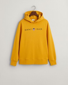 Gant 1949 Archive Shield Graphic Logo Sweat Hoodie Pullover Gold Yellow