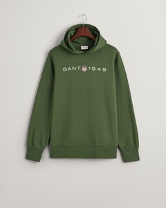 Gant 1949 Archive Shield Graphic Logo Sweat Hoodie Pullover Pine Green