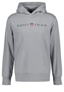 Gant 1949 Archive Shield Graphic Logo Sweat Hoodie Trui Grijs Melange
