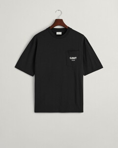 Gant 1949 Graphic Chest Pocket Crew Neck T-Shirt Black