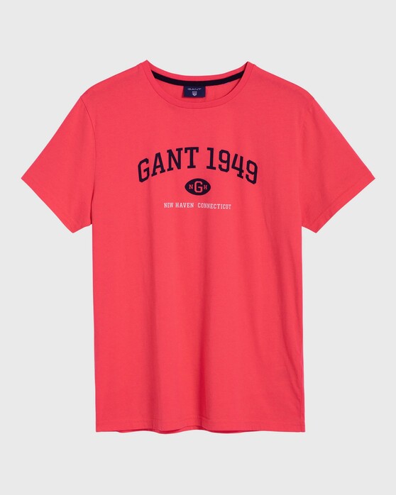 Gant 1949 New Haven T-Shirt Watermeloen Rood