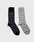 Gant 2-Pack Anchor Intarsia Socks Sokken Licht Grijs