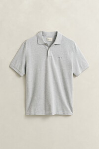 Gant 2-Tone Short Sleeve Cotton Polo Grijs Melange