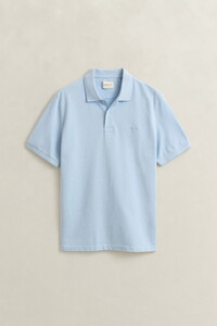 Gant 2-Tone Short Sleeve Cotton Polo Sky Blue