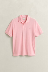 Gant 2-Tone Short Sleeve Cotton Polo Washed Pink