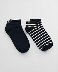 Gant 2Pack Ankle Socks Solid Stripe Marine
