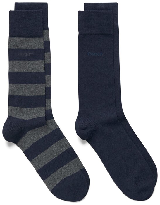 Gant 2Pack Bar Stripe Socks Anthracite Grey