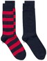 Gant 2Pack Bar Stripe Socks Red