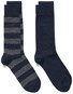 Gant 2Pack Bar Stripe Sokken Antraciet