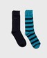 Gant 2Pack Barstripe And Solid Socks Sokken Saxony Blue