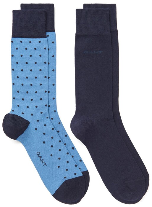 Gant 2Pack Dot And Solid Socks Salty Sea