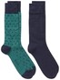 Gant 2Pack Dot And Solid Socks Sokken June Bug Green