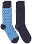 Gant 2Pack Dot And Solid Socks Sokken Salty Sea