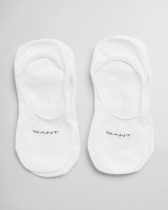 Gant 2Pack Solid Invisible Socks White