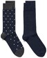 Gant 2Pack Stars and Solid Socks Sokken Navy
