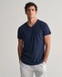 Gant 2Pack V-Neck Uni Color T-Shirt Navy-Wit