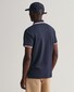 Gant 3-Color Tipped Solid Pique Embroidery Logo Poloshirt Evening Blue