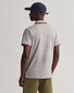 Gant 3-Color Tipped Solid Pique Embroidery Logo Poloshirt Grey Melange