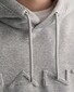 Gant 3D-Raised Embossed Logo Sweat Hoodie kangaroo Pocket Pullover Grey Melange